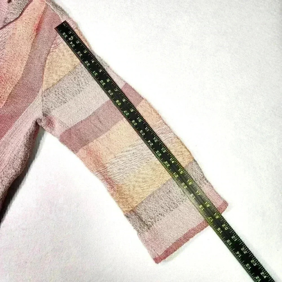 Soft Surrondings Women's Meca Tunic XS Pockets Coral/Lavender Stripes Tassel Zip - Picture 14 of 14